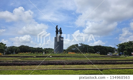This is Soekarno-Hatta Statue at Jakarta International Airport This is Soekarno-Hatta Statue at Jakarta International Airport 134968563