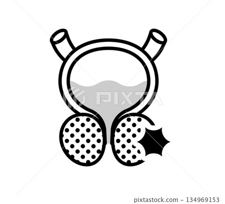 Prostate cancer icon illustration vector 134969153