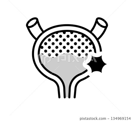 Bladder cancer icon illustration vector 134969154