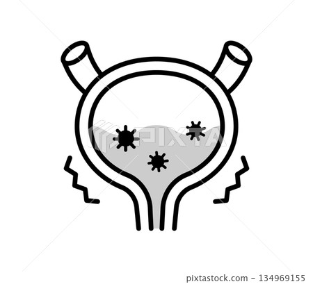 Cystitis icon illustration vector 134969155