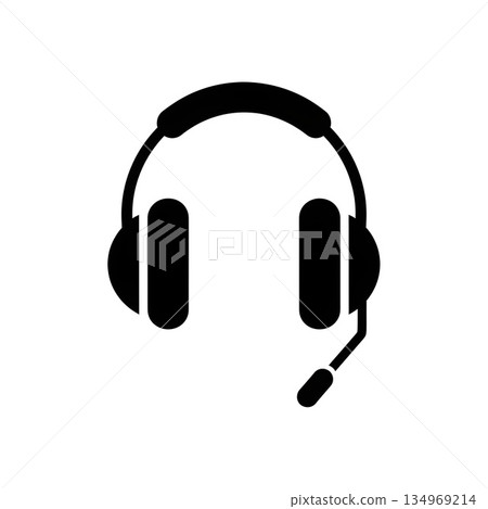 Headset with Microphone Icon 134969214