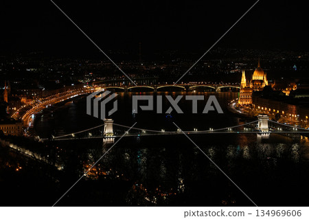 Hungary_Budapest night view Hungary_Budapest night view 134969606