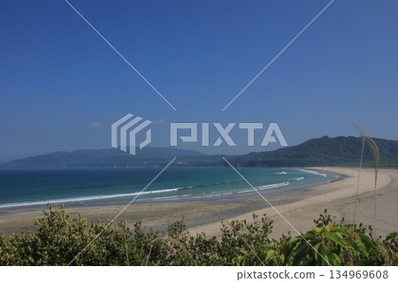 高知縣土佐清水市衝木海岸的風景 高知縣土佐清水市衝木海岸的風景 134969608