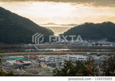 A very beautiful view of Mount Otakadai in Ako city, Hyogo prefecture, Japan A very beautiful view of Mount Otakadai in Ako city, Hyogo prefecture, Japan 134970065