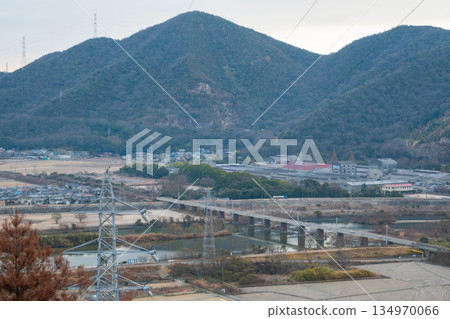 A very beautiful view of Mount Otakadai in Ako city, Hyogo prefecture, Japan 134970066