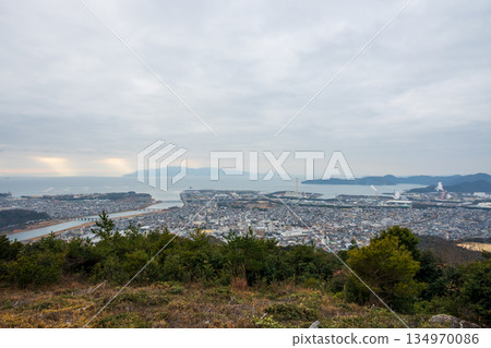 A very beautiful view of Mount Otakadai in Ako city, Hyogo prefecture, Japan A very beautiful view of Mount Otakadai in Ako city, Hyogo prefecture, Japan 134970086