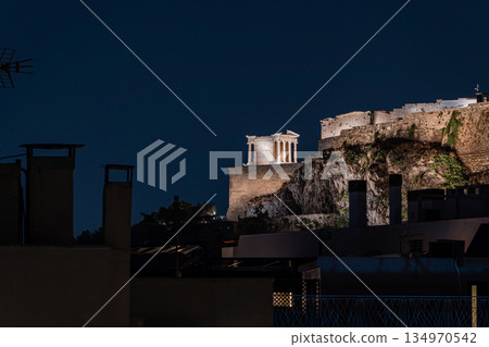 Athenian Acropolis in the night Athenian Acropolis in the night 134970542