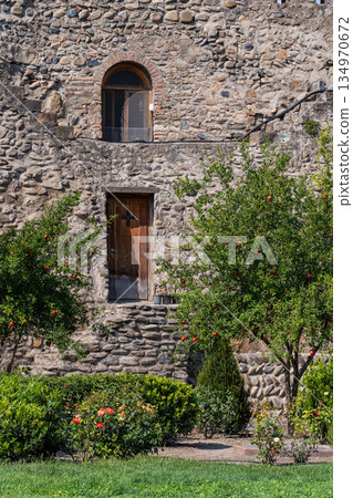 Medieval cathedral Stvetitskhoveli in ancient capital of Georgia 134970672