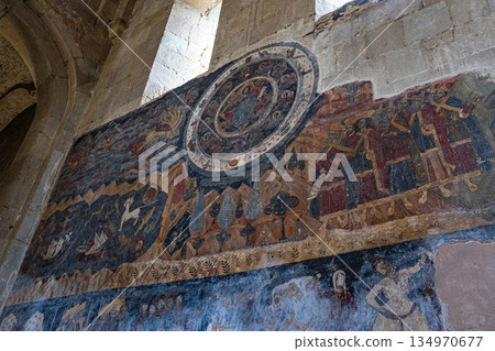 Medieval cathedral Stvetitskhoveli in ancient capital of Georgia 134970677