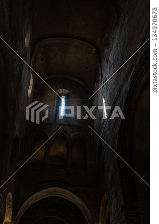 Medieval cathedral Stvetitskhoveli in ancient capital of Georgia 134970678