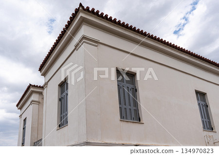 Beautiful architecture of Athens historical downtown 134970823