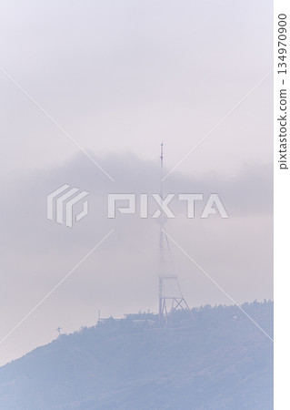 Tbilisi's TV tower on the Mtatsminda mount 134970900