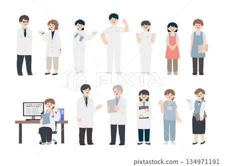 醫療人員插畫集 134971191