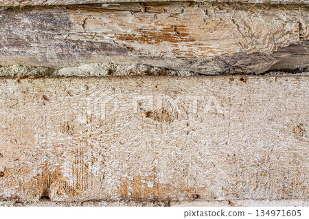 Rustic Wooden Plank with White Paint Texture Background 134971605