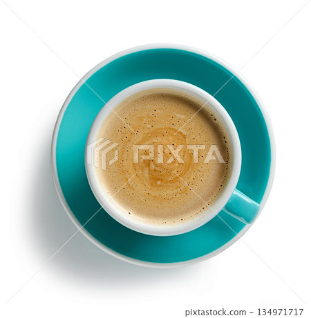 cup of coffee with milk cup of coffee with milk 134971717