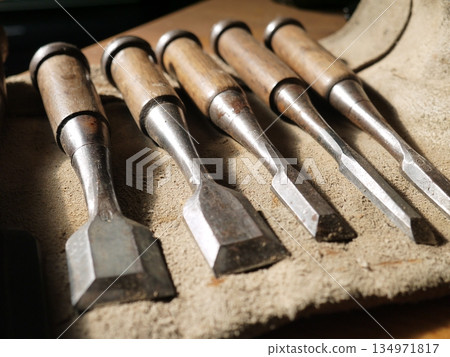 Carpentry tools, chisels 134971817