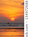 Sunrise iat Saphanhin public beach, Phuket, Thailand. 134972688