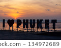Sunrise at I Love Phuket Sign 134972689