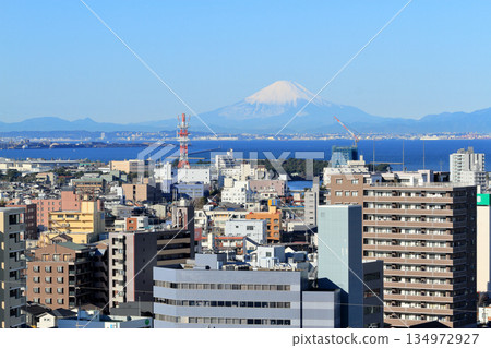 木更津市街景和富士山 木更津市街景和富士山 134972927