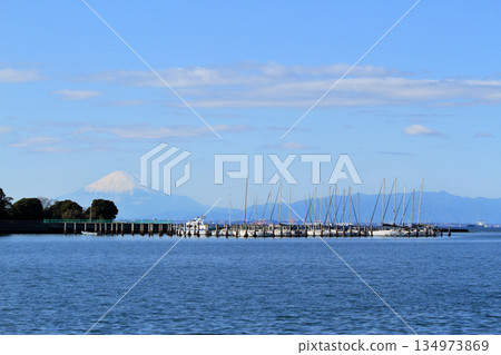 Fuji as seen from Kisarazu Fuji as seen from Kisarazu 134973869