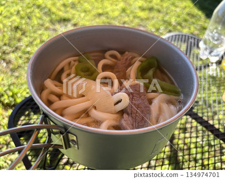 Udon noodles in a cooker Udon noodles in a cooker 134974701