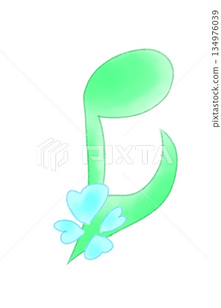 Musical note with heart 134976039