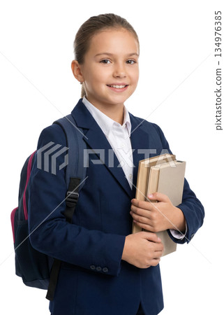 Girl With Backpack Books 134976385