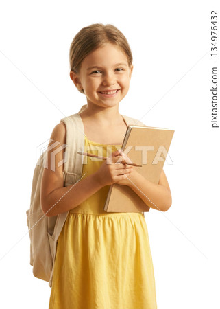 Girl With Book Smiles 134976432