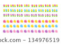 色彩艷麗的鬱金香一套 134976519