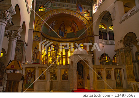 Tourist scene in Thessaloniki, Greece 134976562