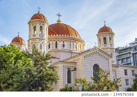 Tourist scene in Thessaloniki, Greece 134976568