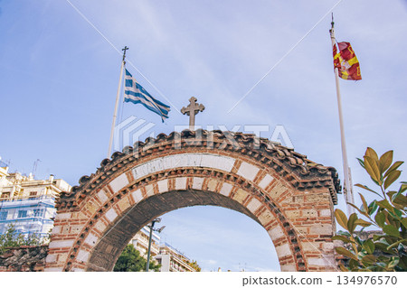Tourist scene in Thessaloniki, Greece 134976570