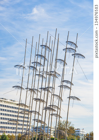 Tourist scene in Thessaloniki, Greece 134976583