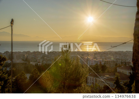 Tourist scene in Thessaloniki, Greece 134976638
