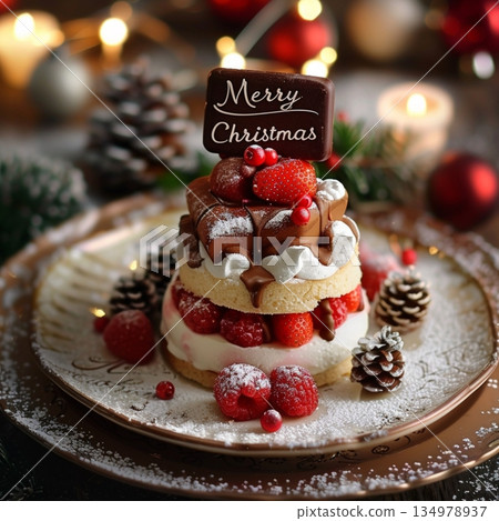 草莓聖誕蛋糕 134978937