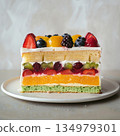 Cross section of fruit cake 134979301