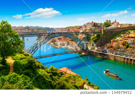 Beautiful view of the city of Porto on a beautiful summer day. Porto, Portugal 134979452