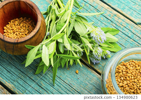 Assortment of Medicinal Herbs 134980623