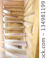 Handmade log house stairs 134981199