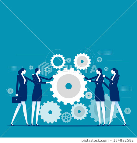 Teamwork. Business team with hand coordination Teamwork. Business team with hand coordination 134982592
