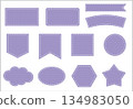 Purple simple frame set 134983050