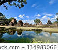 Mirror phenomenon at Wat Mahathat in Sukhothai Historical Park 134983066
