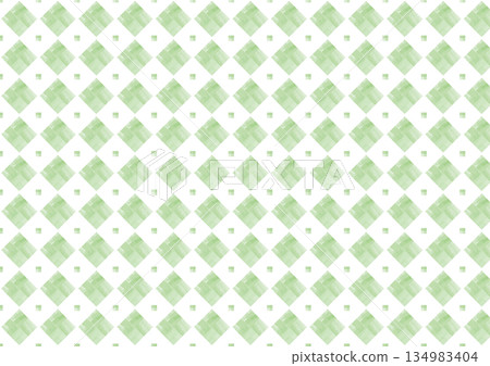 Green background with watercolor-style diamonds 134983404