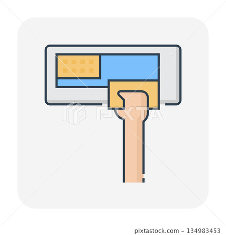 Air Filter Cleaning Icon Air Filter Cleaning Icon 134983453