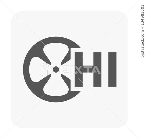 Fan Speed Hi Vector Icon Fan Speed Hi Vector Icon 134983503