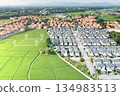 Land plot in aerial view and concept of real estate or property. 134983513