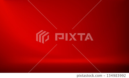 Gradient red bg limbo backdrop. Minimal studio wallpaper. Smooth silk 134983992