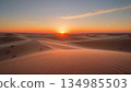 Sunset Over a Serene Desert Dune 42-2 134985503