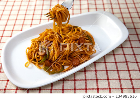Homemade Neapolitan Spaghetti Homemade Neapolitan Spaghetti 134985610