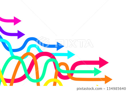 Streamline arrows process concept image. Vectorv 134985640